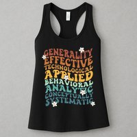 Retro Aba Bcba Pecs 7 Dimensions Of Behavior Aba Therapy Womens Tank Top