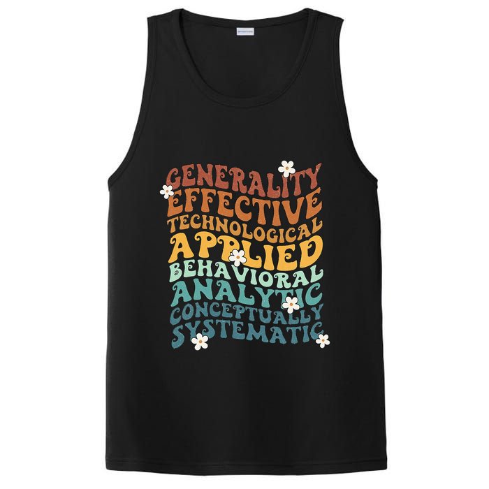 Retro Aba Bcba Pecs 7 Dimensions Of Behavior Aba Therapy PosiCharge Competitor Tank