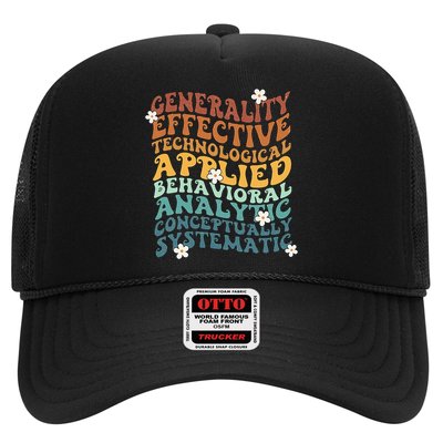 Retro Aba Bcba Pecs 7 Dimensions Of Behavior Aba Therapy Trucker Hat