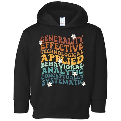 Retro Aba Bcba Pecs 7 Dimensions Of Behavior Aba Therapy Toddler Hoodie