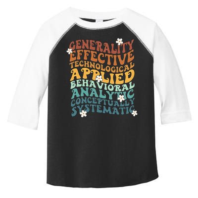 Retro Aba Bcba Pecs 7 Dimensions Of Behavior Aba Therapy Toddler Fine Jersey T-Shirt