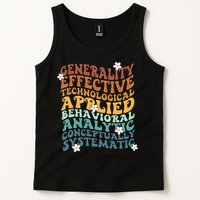 Retro Aba Bcba Pecs 7 Dimensions Of Behavior Aba Therapy Tank Top