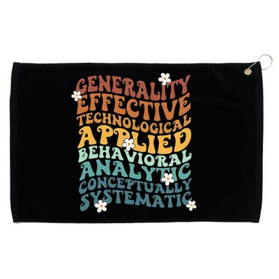 Retro Aba Bcba Pecs 7 Dimensions Of Behavior Aba Therapy Grommeted Golf Towel