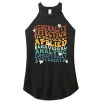 Retro Aba Bcba Pecs 7 Dimensions Of Behavior Aba Therapy Women's Perfect Tri Rocker Tank