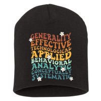 Retro Aba Bcba Pecs 7 Dimensions Of Behavior Aba Therapy Short Acrylic Beanie