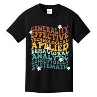 Retro Aba Bcba Pecs 7 Dimensions Of Behavior Aba Therapy Kids T-Shirt