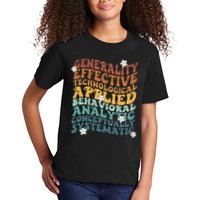Retro Aba Bcba Pecs 7 Dimensions Of Behavior Aba Therapy Kids T-Shirt
