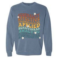Retro Aba Bcba Pecs 7 Dimensions Of Behavior Aba Therapy Garment-Dyed Sweatshirt