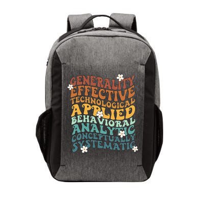 Retro Aba Bcba Pecs 7 Dimensions Of Behavior Aba Therapy Vector Backpack