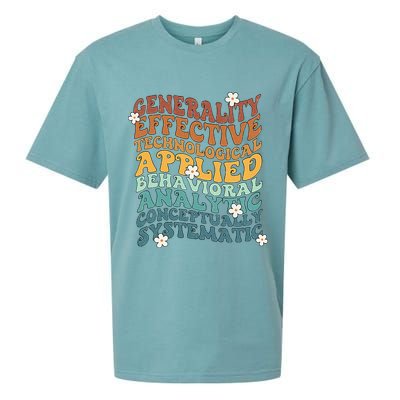 Retro Aba Bcba Pecs 7 Dimensions Of Behavior Aba Therapy Sueded Cloud Jersey T-Shirt