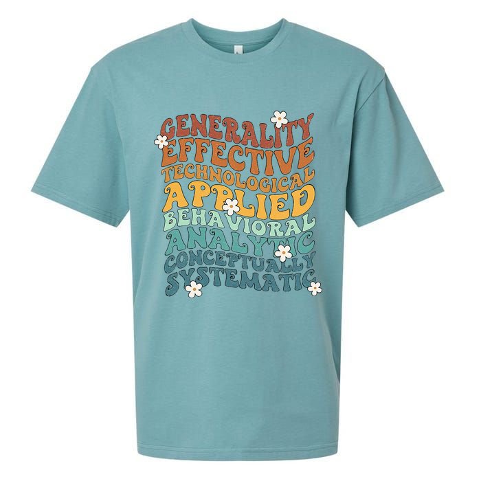 Retro Aba Bcba Pecs 7 Dimensions Of Behavior Aba Therapy Sueded Cloud Jersey T-Shirt