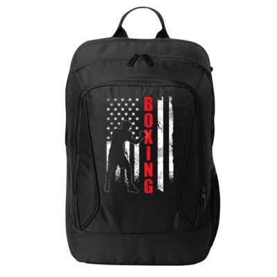 Retro American Boxing Apparel US Flag Boxer City Backpack