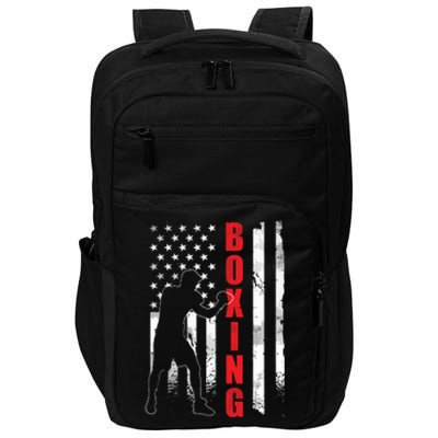 Retro American Boxing Apparel US Flag Boxer Impact Tech Backpack