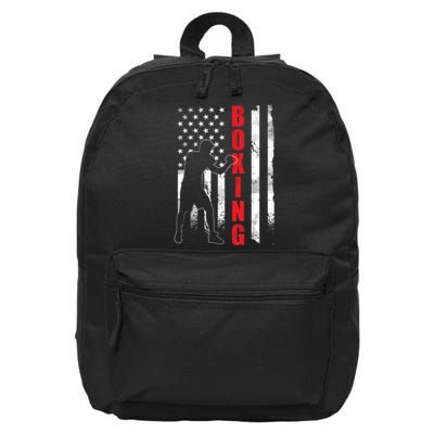 Retro American Boxing Apparel US Flag Boxer 16 in Basic Backpack