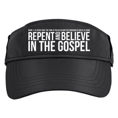 Repent And Believe In The Gospel Christian Bible Adult Drive Performance Visor