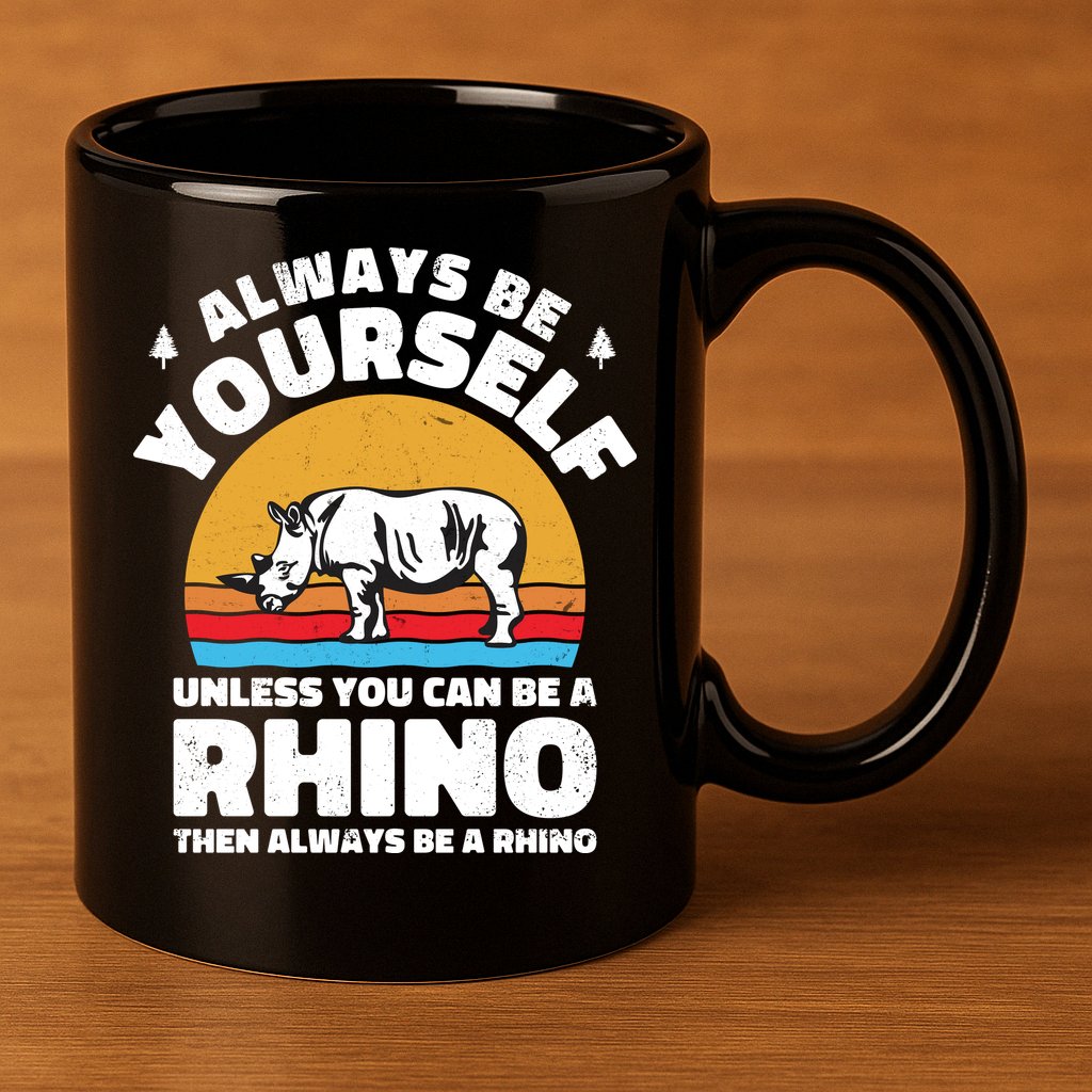 Rhinos Always Be Yourself Unless You Can Be A Rhinoceroses Lover Gift 11oz C Handle Ceramic Mug