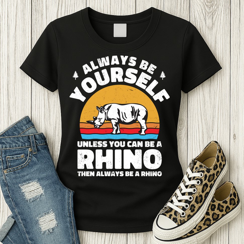 Rhinos Always Be Yourself Unless You Can Be A Rhinoceroses Lover Gift Womens T-Shirt