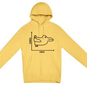 Rabbit Duck Diagram Chart Premium Pullover Hoodie