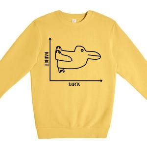 Rabbit Duck Diagram Chart Premium Crewneck Sweatshirt