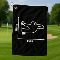 Rabbit Duck Diagram Chart Golf Towel