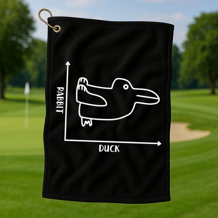 Rabbit Duck Diagram Chart Golf Towel