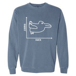 Rabbit Duck Diagram Chart Garment-Dyed Sweatshirt