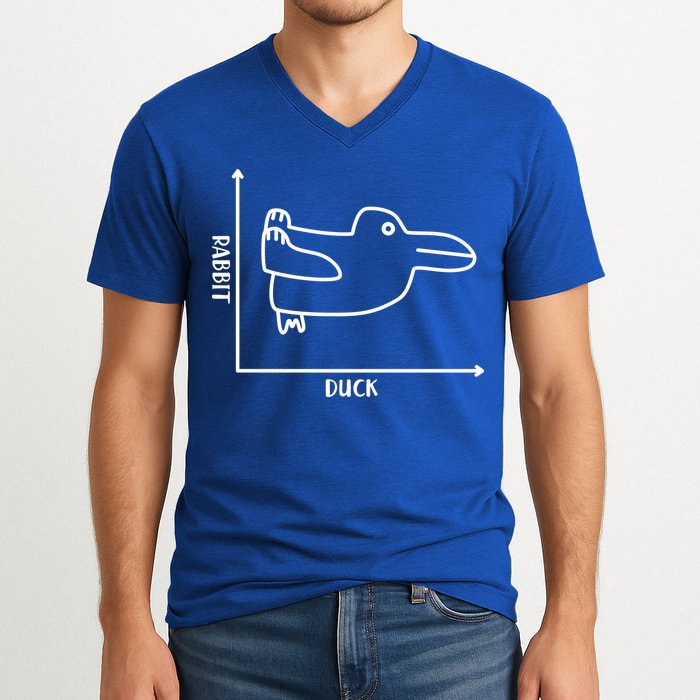 Rabbit Duck Diagram Chart V-Neck T-Shirt