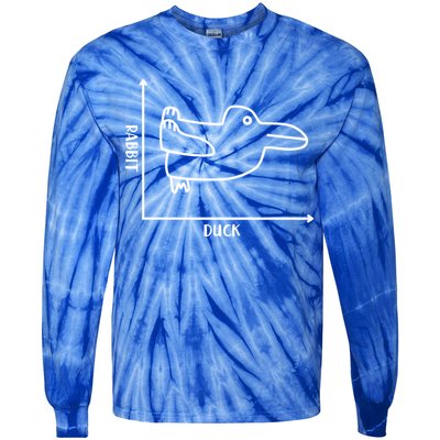 Rabbit Duck Diagram Chart Tie-Dye Long Sleeve Shirt