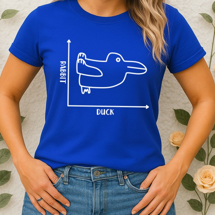 Rabbit Duck Diagram Chart Womens T-Shirt