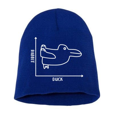 Rabbit Duck Diagram Chart Short Acrylic Beanie