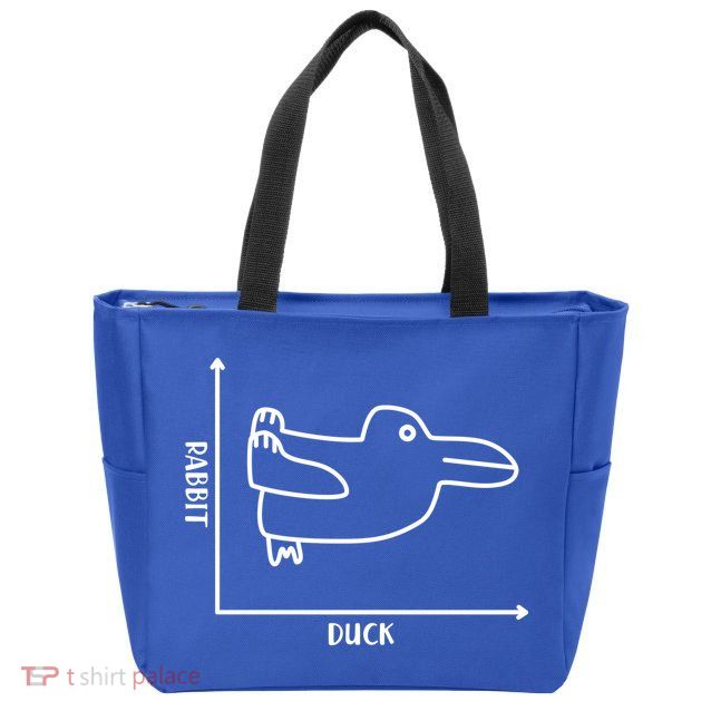 Rabbit Duck Diagram Chart Zip Tote Bag