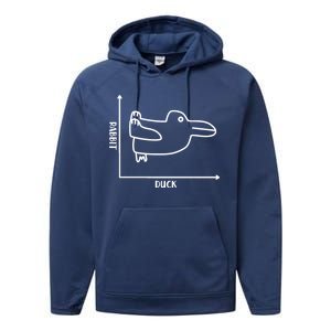 Rabbit Duck Diagram Chart Performance Fleece Hoodie