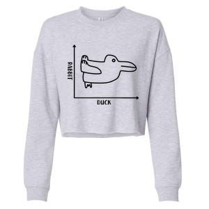 Rabbit Duck Diagram Chart Cropped Pullover Crew