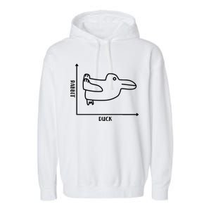 Rabbit Duck Diagram Chart Garment-Dyed Fleece Hoodie