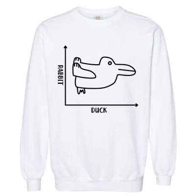 Rabbit Duck Diagram Chart Garment-Dyed Sweatshirt