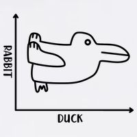 Rabbit Duck Diagram Chart Garment-Dyed Sweatshirt
