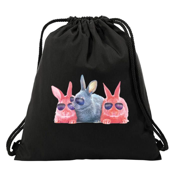 Rabbit Galaxy Cool Drawstring Bag