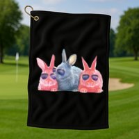 Rabbit Galaxy Cool Golf Towel