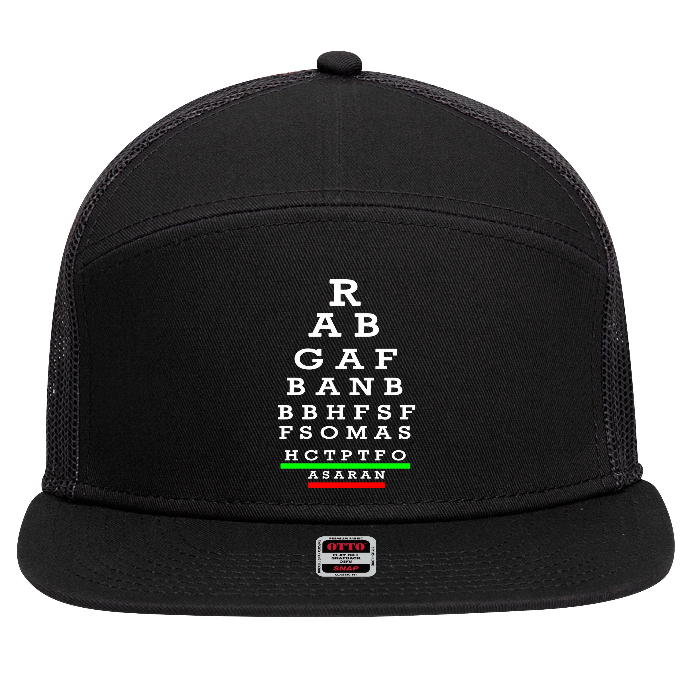 Rabgafban City Girls Abbreviation Act Up 7 Panel Mesh Trucker Snapback Hat