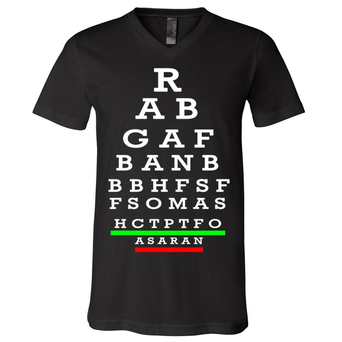 Rabgafban City Girls Abbreviation Act Up V-Neck T-Shirt