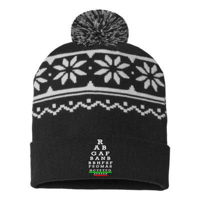 Rabgafban City Girls Abbreviation Act Up USA-Made Snowflake Beanie