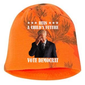 Ruin A ChildS Future Vote Pedocrat Antibiden Kati - Camo Knit Beanie