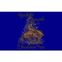 Rockin Around Christmas Tree Cow Retro Xmas Western Rodeo Gift Bumper Sticker