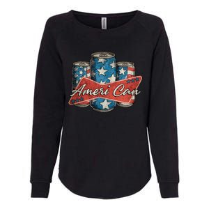 Retro Ameri Can America Flag 4th Of July Independence Day Womens California Wash Sweatshirt