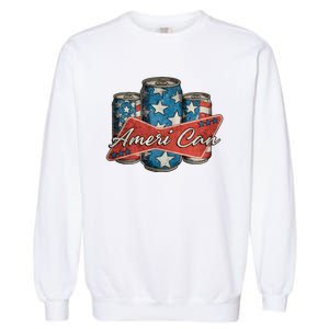 Retro Ameri Can America Flag 4th Of July Independence Day Garment-Dyed Sweatshirt