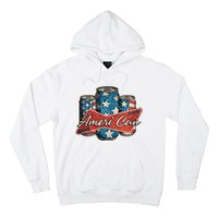 Retro Ameri Can America Flag 4th Of July Independence Day Hoodie