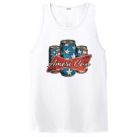 Retro Ameri Can America Flag 4th Of July Independence Day PosiCharge Competitor Tank