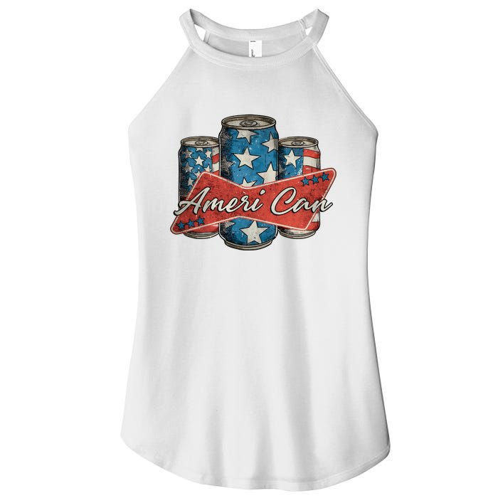 Retro Ameri Can America Flag 4th Of July Independence Day Women's Perfect Tri Rocker Tank