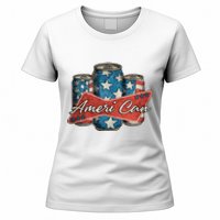 Retro Ameri Can America Flag 4th Of July Independence Day Women's T-Shirt