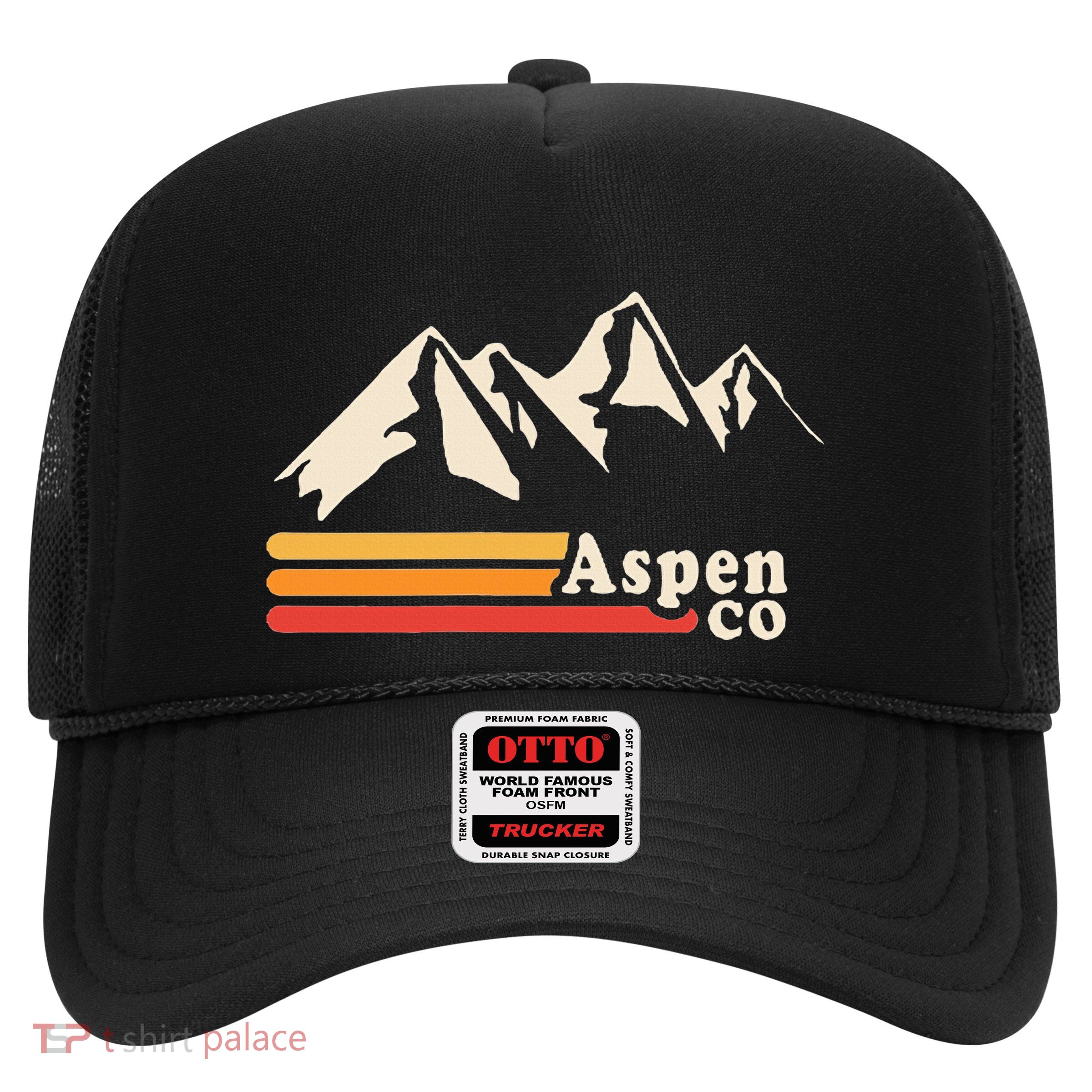 Retro Aspen Co Colorado Mountains Ski Trucker Hat